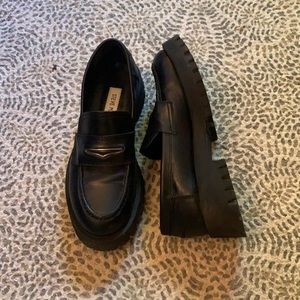 Black loafers